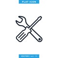 Tools Icon Vector Logo Design Template. Screwdriver and Wrench Icon Royalty Free Stock Photo