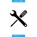 Tools Icon Vector Logo Design Template. Screwdriver and Wrench Icon Royalty Free Stock Photo