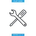 Tools Icon Vector Logo Design Template. Screwdriver and Wrench Icon Royalty Free Stock Photo