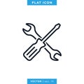 Tools Icon Vector Logo Design Template. Screwdriver and Wrench Icon Royalty Free Stock Photo