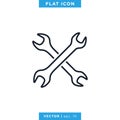 Tools Icon Vector Logo Design Template. Wrench Icon Royalty Free Stock Photo