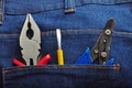 Tools in Jeans Back Pocket 3