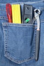 Tools in jeans pocket