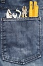 Tools and jeans pocket