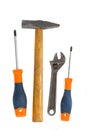 Tools kit with hammer Royalty Free Stock Photo