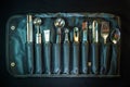 A tools kit for vegetable carving Royalty Free Stock Photo