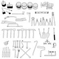 Tools - large collection Royalty Free Stock Photo