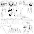 Tools - large collection Royalty Free Stock Photo