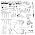 tools - large collection Royalty Free Stock Photo