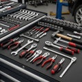 The tools are made of metal, and the handles are rubberized for grip Royalty Free Stock Photo
