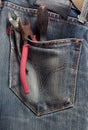 Tools in a pocket Royalty Free Stock Photo