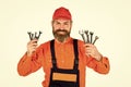 Tools for repair. Heavyweight work is on larger machines or heavy equipment. Professional tools. Replacement parts. Man