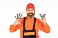 Tools for repair. Heavyweight work is on larger machines or heavy equipment. Professional tools. Replacement parts. Man