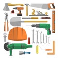 Tools for repairing vector colorful poster on white