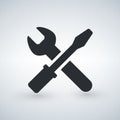 Tools or repare service Icon black illustration on white background