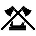 Tools and roof, carpenter logo, carpenter tools, carpenter logo, roofer logo