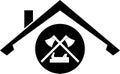 Tools and roof, carpenter logo, carpenter tools, carpenter logo, roofer logo