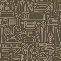 Tools seamless background. Construction, repair pattern vector illustration