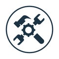 Tools, settings, control, repair icon. Black vector EPS