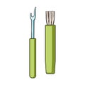Tools for sewing.Sewing or tailoring tools kit single icon in cartoon style vector symbol stock illustration. Royalty Free Stock Photo