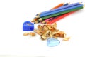 Tools for sharpening a pencil Royalty Free Stock Photo