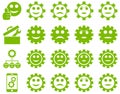 Tools and Smile Gears Icons Royalty Free Stock Photo