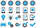 Tools and Smile Gears Icons Royalty Free Stock Photo