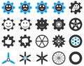 Tools and Smile Gears Icons