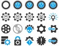 Tools and Smile Gears Icons