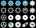 Tools and Smile Gears Icons