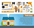 Tools store vector design illustration
