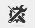 Tools vector wrench icon. Spanner logo design element. Key tool isolated on white background. Royalty Free Stock Photo