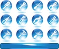 Tools Web Button - Round Royalty Free Stock Photo