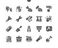Tools Well-crafted Pixel Perfect Vector Solid Icons Royalty Free Stock Photo