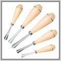 Tools for woodcarving: chisel. Royalty Free Stock Photo