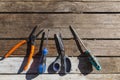 Tools on a wooden table