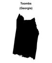 Toombs outline map Royalty Free Stock Photo