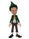 A toon christmas elf Royalty Free Stock Photo