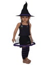 Toon kid in a witch costume