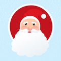 Toon Santa face christmas icon