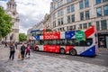 Toot Bus, London touring bus outside St Pauls Cathedral Royalty Free Stock Photo