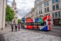 Toot Bus, London touring bus outside St Pauls Cathedral Royalty Free Stock Photo