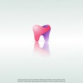 Tooth abstract full kolor logo design