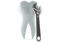 Tooth with adjustable wrench