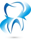 Tooth and arrows, tooth and dentist logo