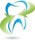 Tooth and arrows, dentist logo