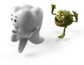 Tooth and bacteria character