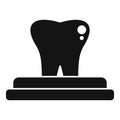Tooth bioprinting icon simple vector. Human machine