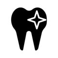 Tooth black glyph icon