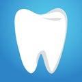 Tooth on a blue background. Vector Royalty Free Stock Photo